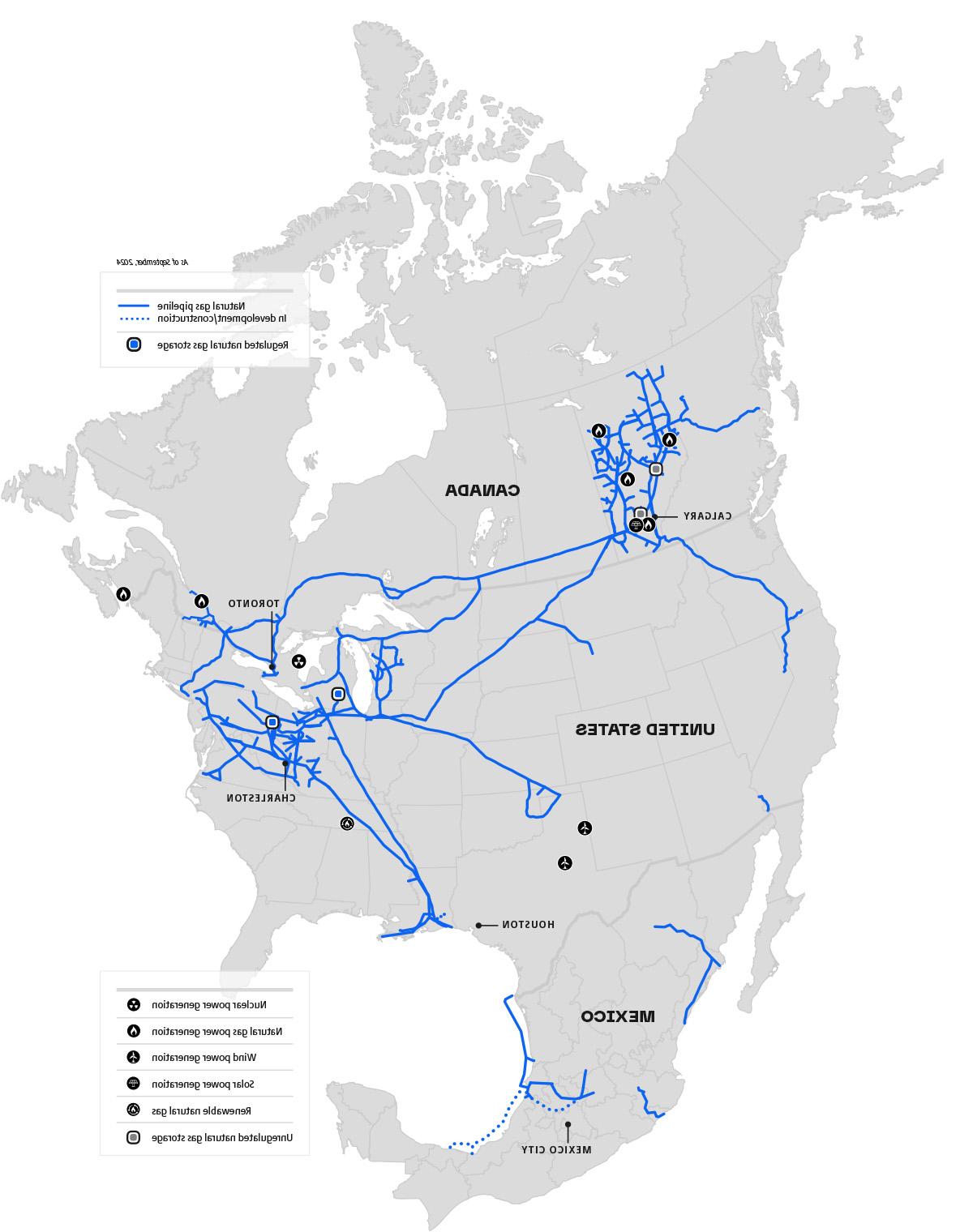 TC Energy all assets map